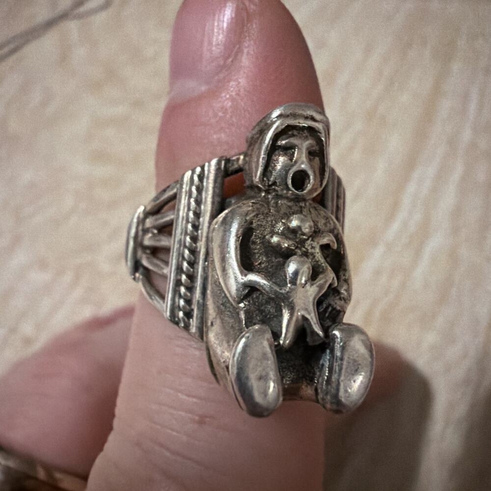 Vintage Sterling Silver Western Native American Ring Size 7